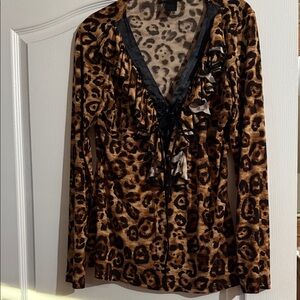 INC International Concepts Leopard Print Blouse